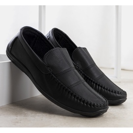 BM Mocassins Cordle noirs pour hommes 2