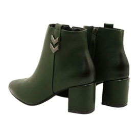 M.Daszyński Bottines zippées vertes isolées 3