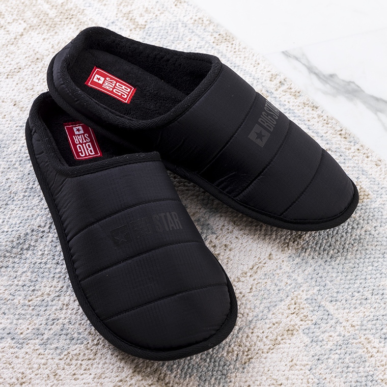 Big Star Chaussons isolés pour hommes noirs KK174361 1