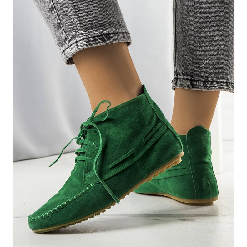 BM Bottines éco-daim Lalo vertes 1