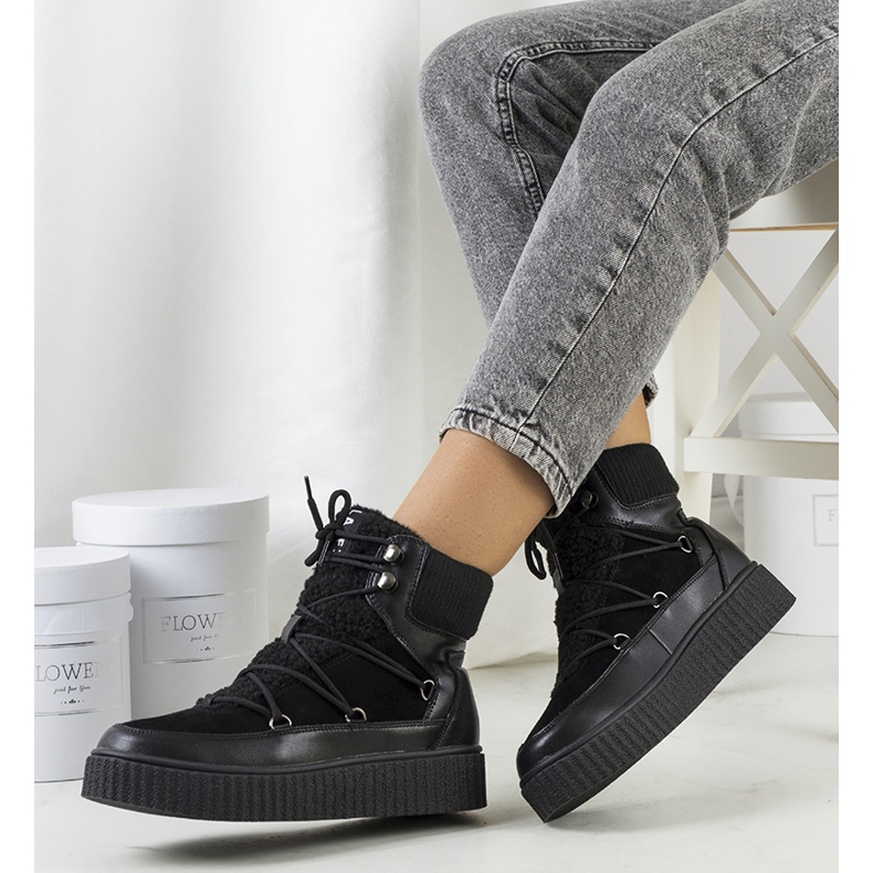 PA1 Bottes de neige noires pour femmes de Laursen 1