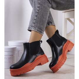 BM Bottines noires sur plateforme Gaffney colorée le noir 1