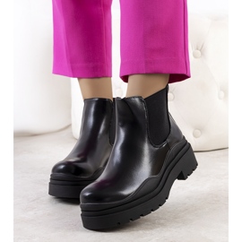 PA1 Bottes noires sur la plateforme Gaffney le noir 1 PA1 Bottes noires sur la plateforme Gaffney le noir 1