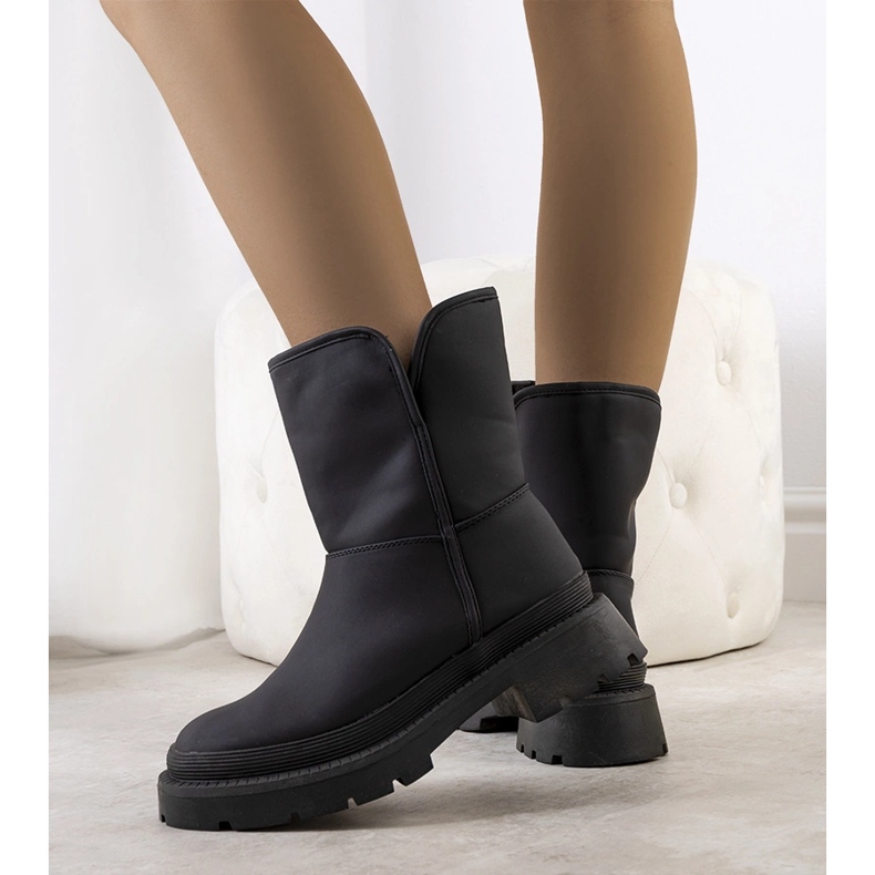 Bottes de neige pour femmes noires de Veronis 1