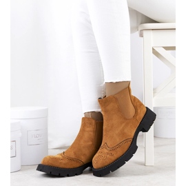 Bottines Chelsea marron sur une grosse semelle Newsome brun 1