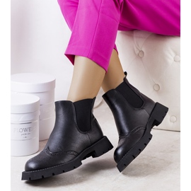 BM Bottines Chelsea noires sur semelle massive Lucero 1