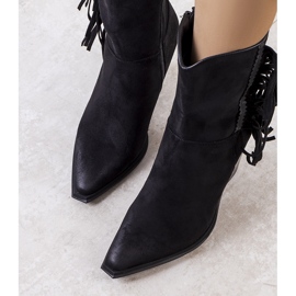 PA1 Santiags noires à franges Cerda le noir 1 PA1 Santiags noires à franges Cerda le noir 1