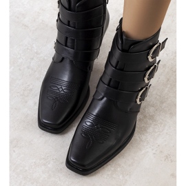 Santiags noires de Montalvo le noir 1