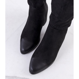 PA1 Bottines à talons en daim noir Georgie le noir 2