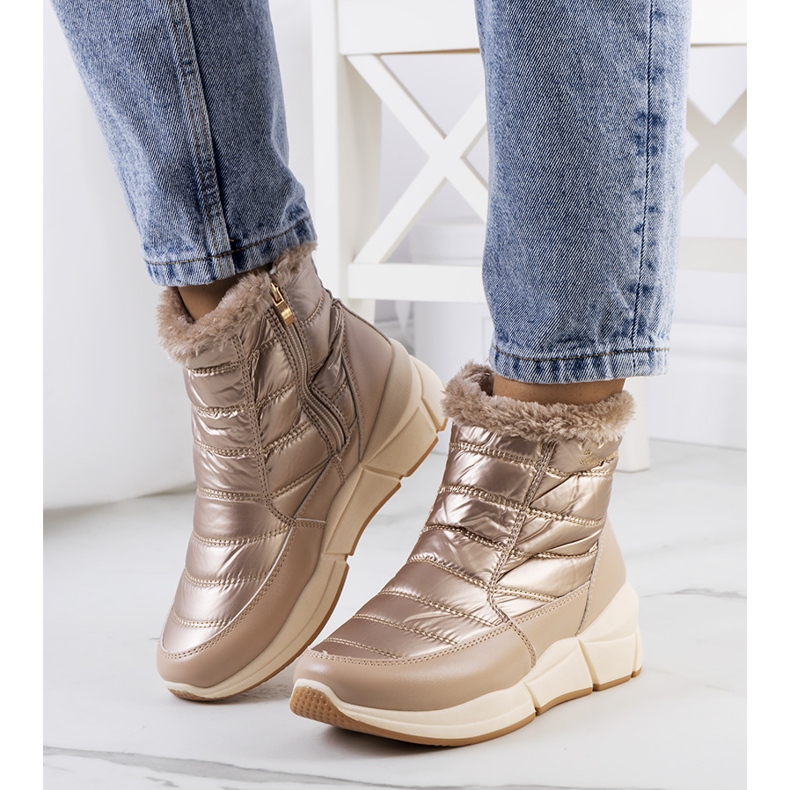 Bottes de neige dorées Lago beige 1