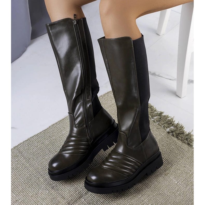 Bottines Calliope vertes 1