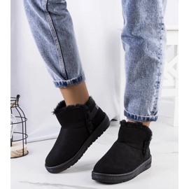 Big Star Bottes de neige noires avec fourrure KK274622 1