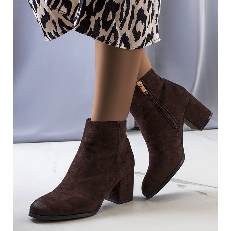 BM Bottines marron sur le poteau Silas brun 1