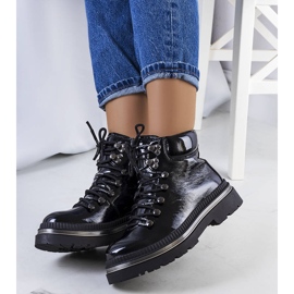 Bottines Grosio noires vernies le noir 1