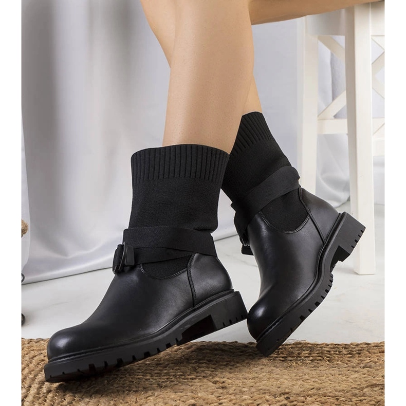 Boots noires à tige Ricky souple le noir 1