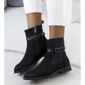 Bottes isolées noires de Tasso le noir 1