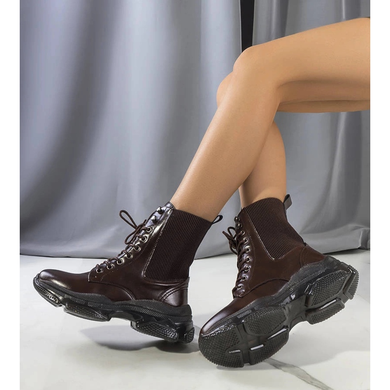 Bottes marron de Sedile brun 1