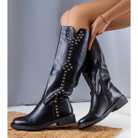 Bottines cloutées noires Danilo le noir 2