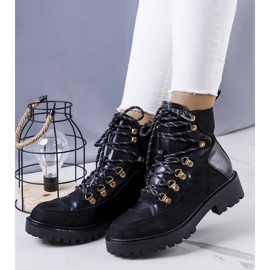 Bottes isolées noires de Leneo le noir 1