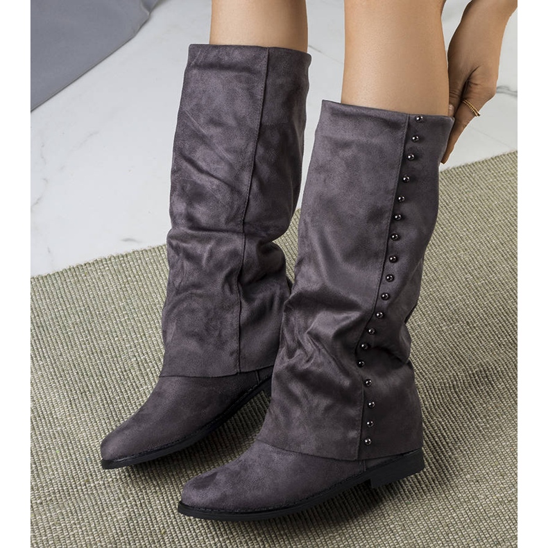 Bottines compensées grises Balbin 1