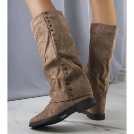 Bottines compensées beige foncé Balbin 2