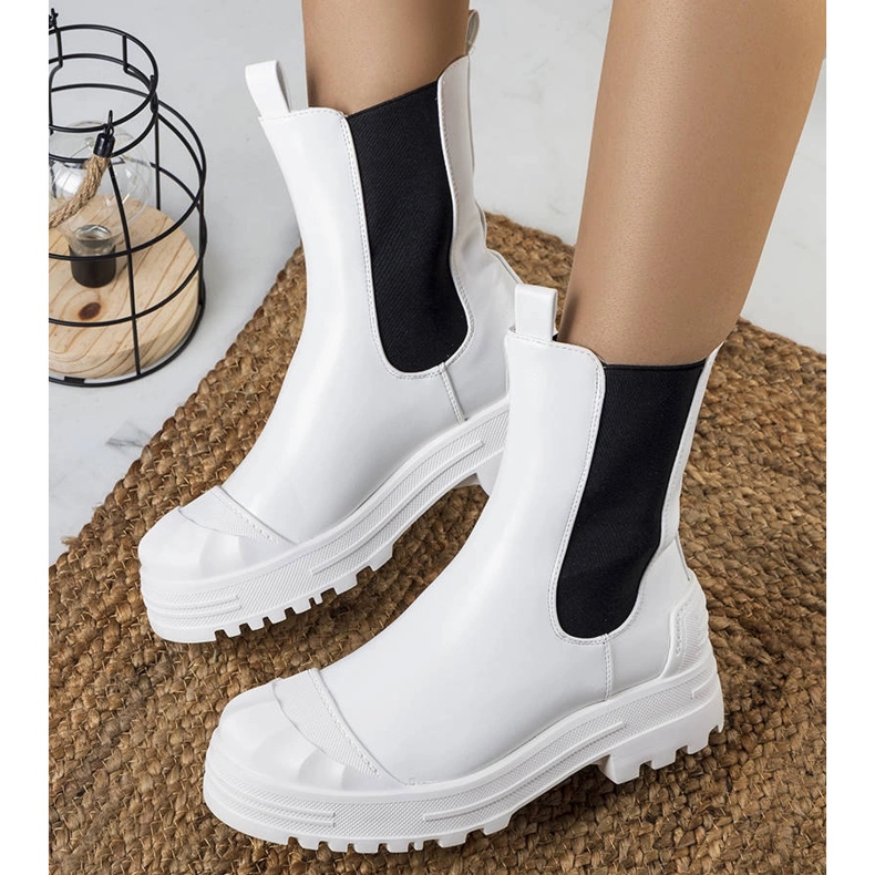 Bottines Crispo blanches femme 1