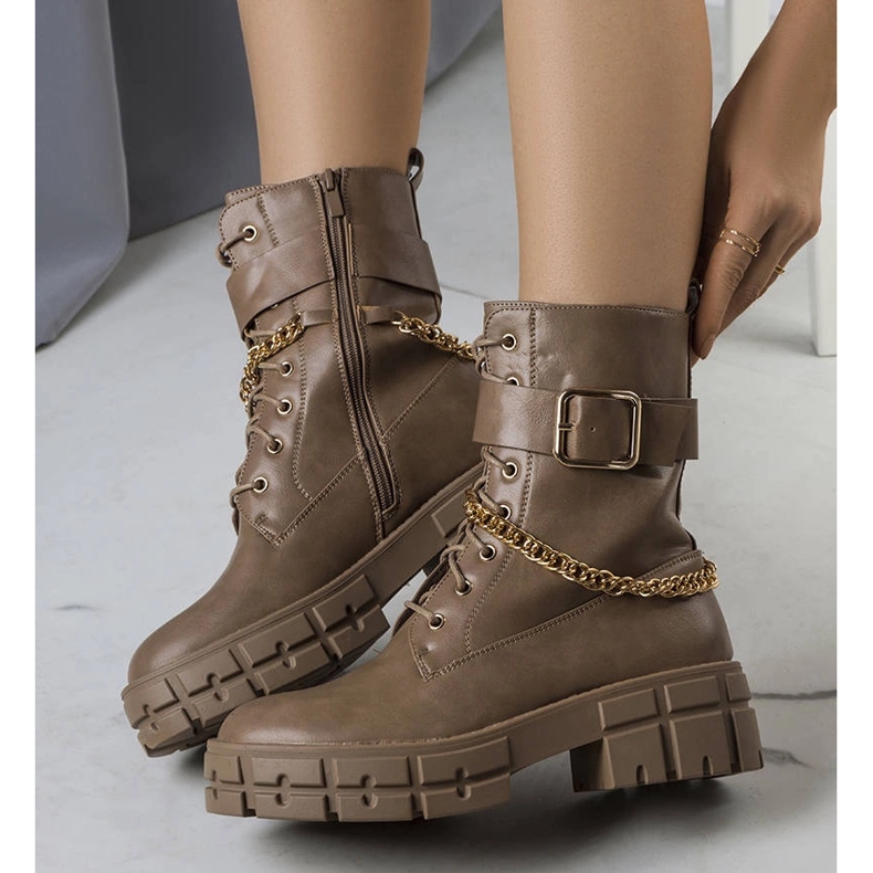 Bottes isolées Cerrelli beiges 1