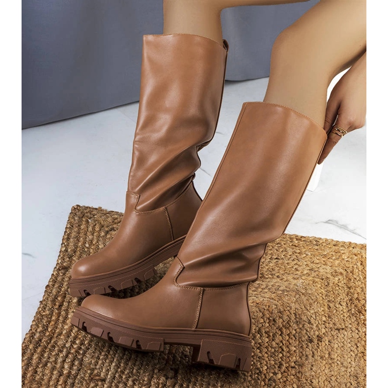 Bottes isolées marron de Romelio brun 1