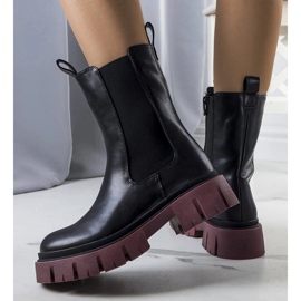 Evento Bottines noires à semelle Kaydence violette le noir 2