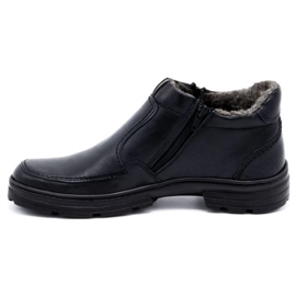 Joker Chaussures d'hiver en cuir pour hommes 286J noir 1
