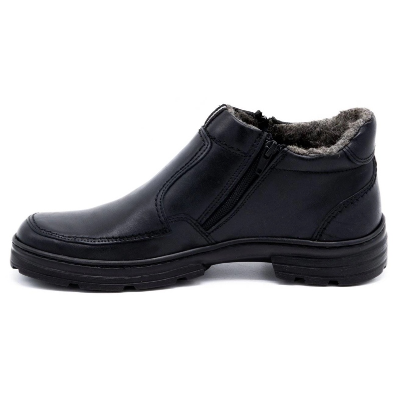 Joker Chaussures d'hiver en cuir pour hommes 286J noir 1