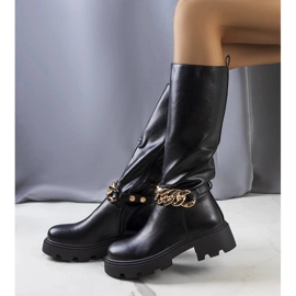 Bottes isolées noires de Cortino le noir 1