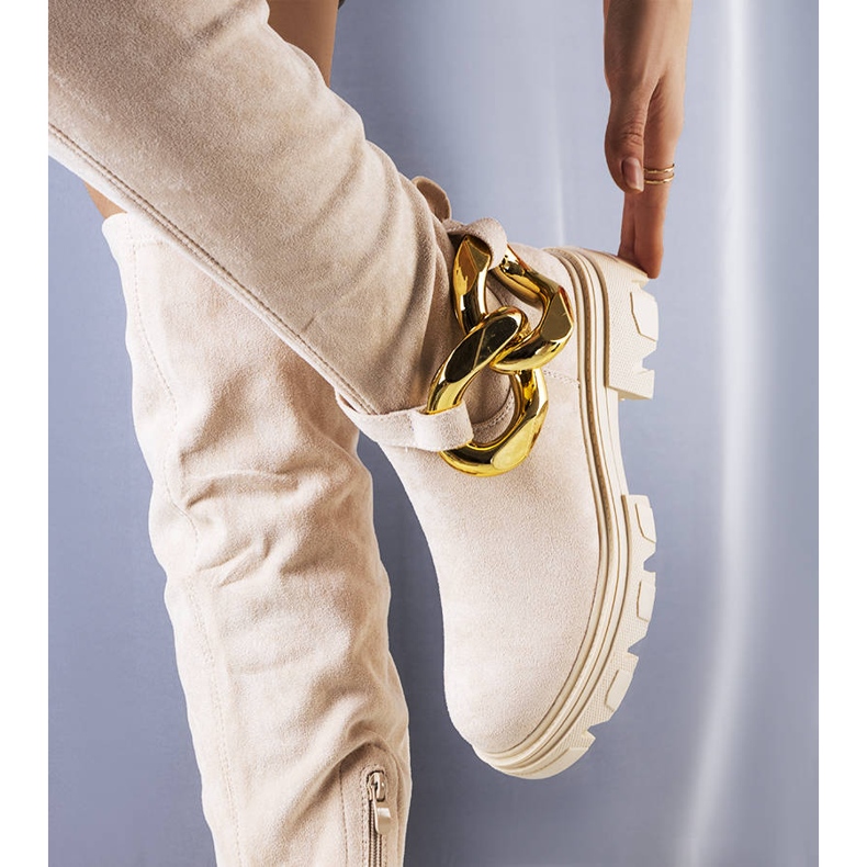 Bottes hautes beiges de Rero 1 Bottes hautes beiges de Rero 1