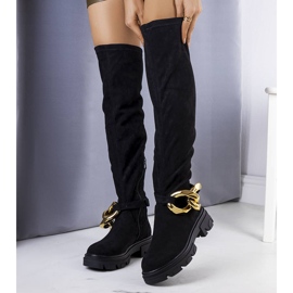 Bottes hautes noires de Rero le noir 1