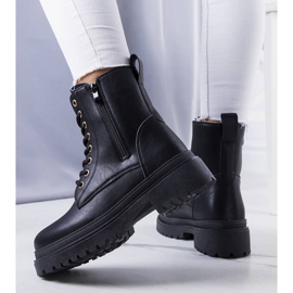 BM Bottes noires sur la semelle Ali à la mode le noir 2
