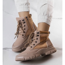 Bottes isolées marron Fordla beige 1