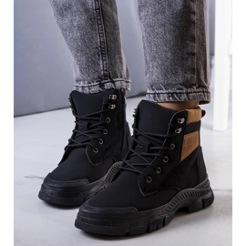 Bottes isolées noires de Fordla le noir 1