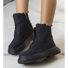 Bottes doublées noires de Neile le noir 1