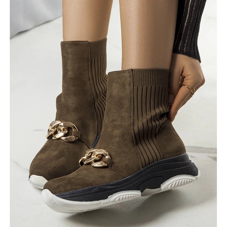 Bottines isolées vertes avec chaîne Ulster 1