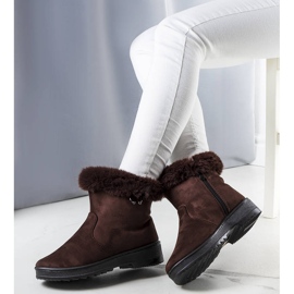 Bottes de neige bordées de fourrure marron de Marvin brun 1 Bottes de neige bordées de fourrure marron de Marvin brun 1