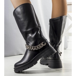 Bottes isolées noires d'Isai le noir 1