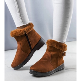 Camel, bottes de neige isolées avec fourrure Julius brun 1