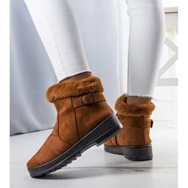 Camel, bottes de neige isolées avec fourrure Julius brun 2