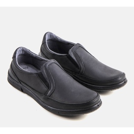 BM Chaussures à enfiler noires pour hommes de Lazar 1