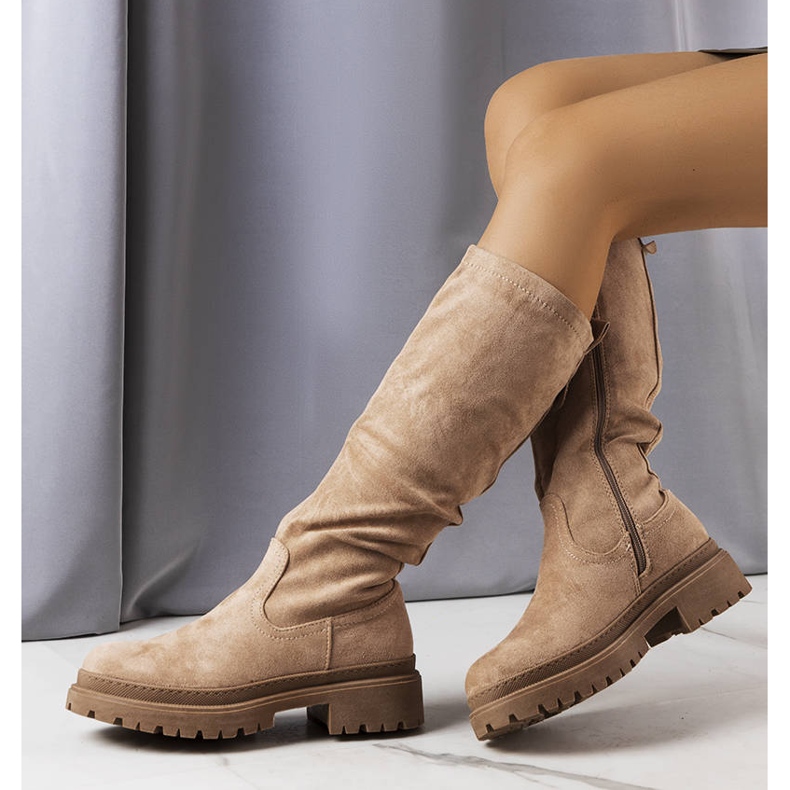 BM Bottes isolées beiges de Dementi 1