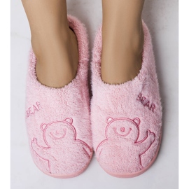 BM Chaussons souples Smile Bear roses 1