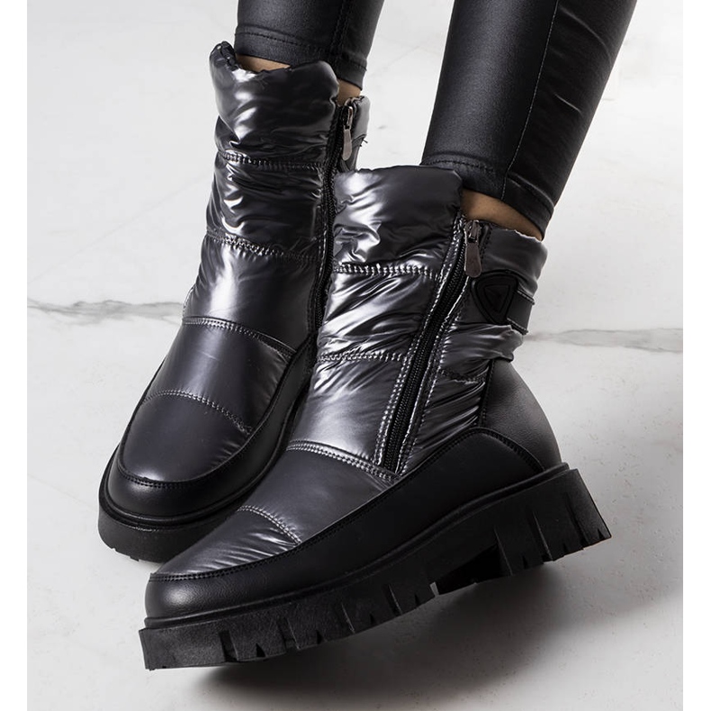 PA1 Après-skis femme Koltso argentés le noir 1