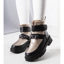 Bottes de neige à chaîne dorée Ephraim le noir 1