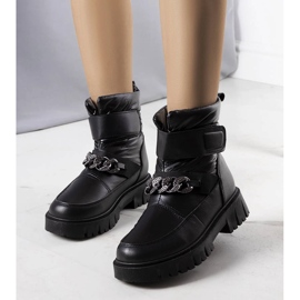 Bottes de neige noires à chaîne Ephraim 1