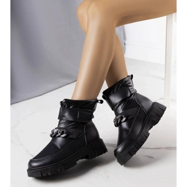 Bottes de neige noires à chaîne Ephraim 2
